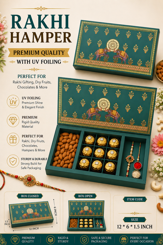 Royal Elephant Printed Gift Box – Premium Decorative Packaging