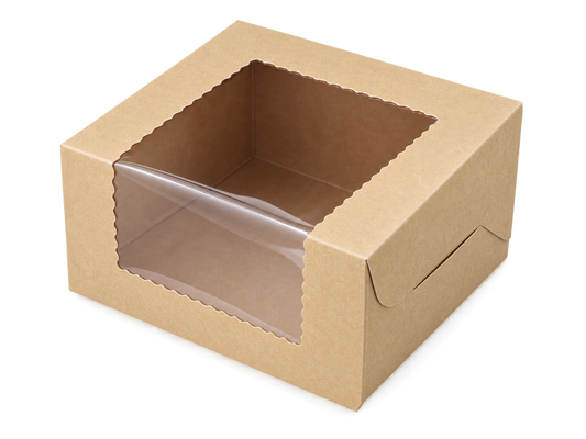 Kraft 1 Pc Brownie Box Size -  3×3×1.75 inch (paack of 10)