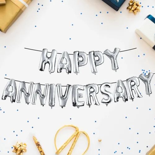 Happy Anniversary foil balloon set of 16 decoration set