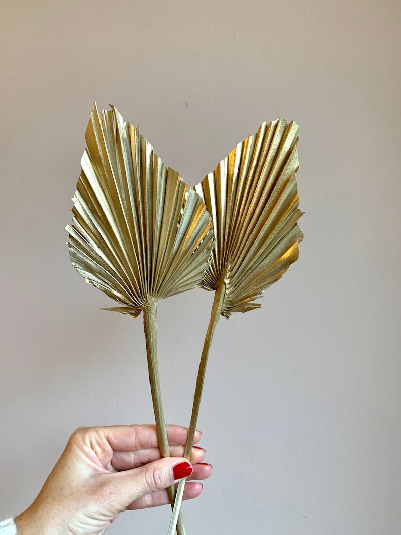 Gold palm leaf