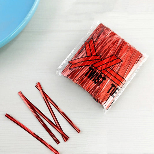 Twist tie Red approx 150