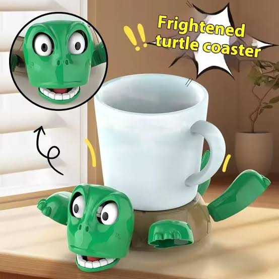 Turtle Cup Holder,Turtle Coaster with Funny Expression