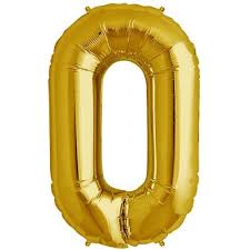 0 Number Foil Balloon size- 14 inch