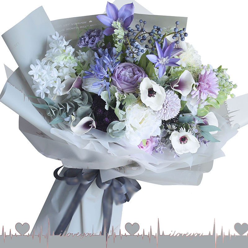 Flower Wrapping White Paper Pack of 5 Size-22x21.5