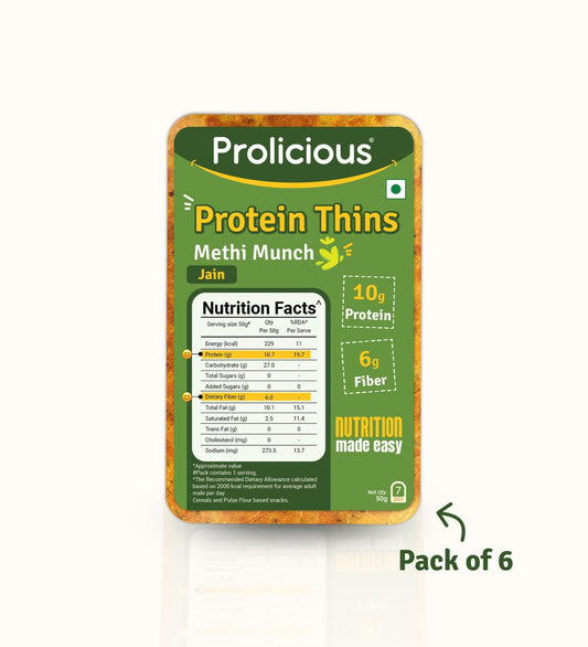 Prolicious Protein Thins Methi Munch Khakhra 50gm