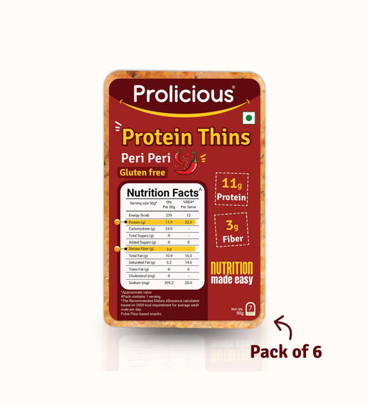 Prolicious Protein Thins Peri Peri Khakhra 50gm