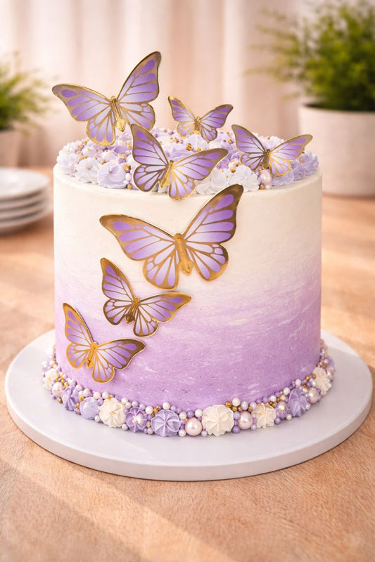 Purple butterfly pack of 10