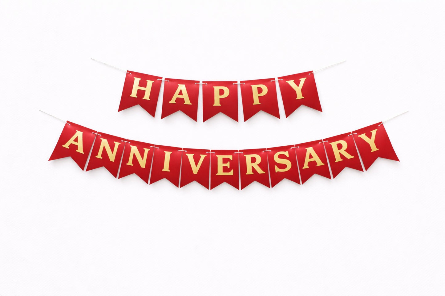 Red Happy Anniversary banner