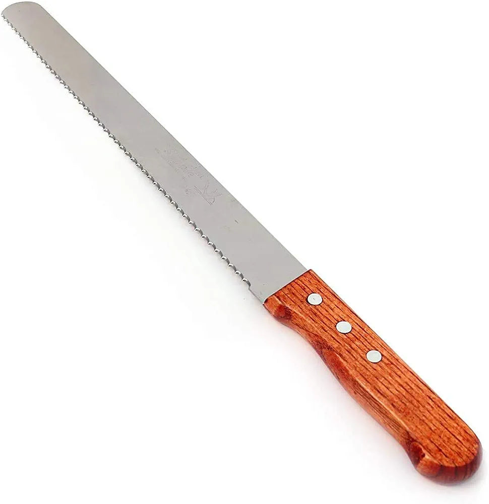 Flair Bread knife small tooth 14 inch wooden handle