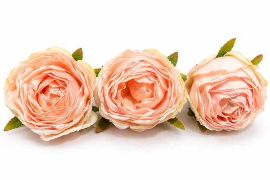 Artificial Light Peach Pink Flower Set Of 3