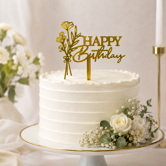 Economic Happy Birthday Cake Topper