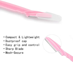 Eyebrow Razor With Stainless Safety Cover- Pack of 3