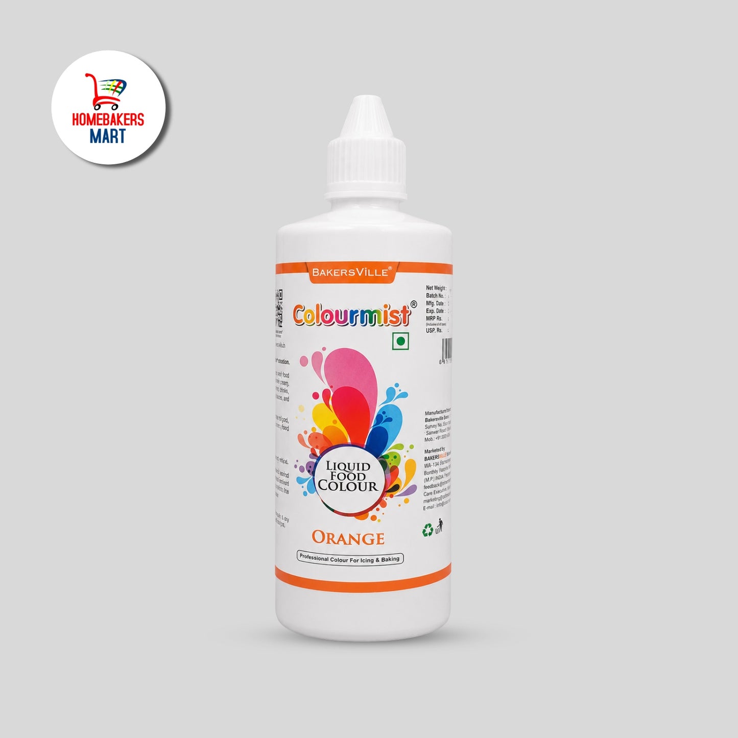 Bakersville Colourmist Orange liquid food colour