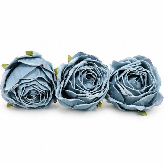 Artificial Dusty Blue Flower Set Of 3