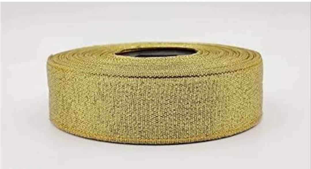 Golden satan fabric ribbon