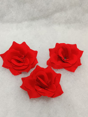 Red Rose Artificial Flower pack of 3