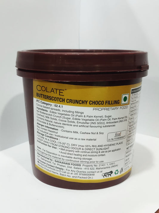 Colate Butterscotch Crunchy Choco Filling
