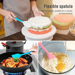 Premium silicon spatula & brush set - small
