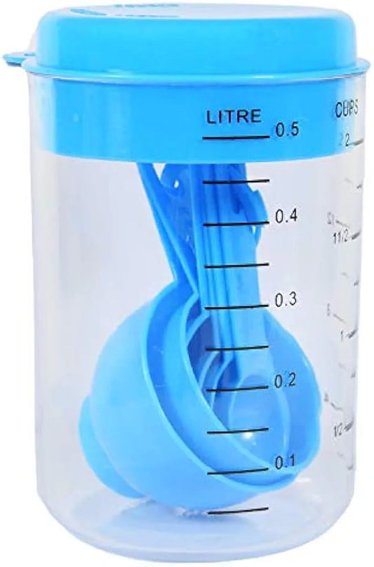 Measuring jar with spoons