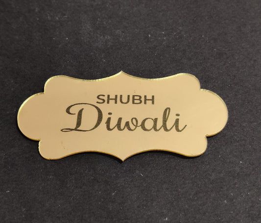 Shubh Diwali Acrylic Coin Size -2.5 Inch