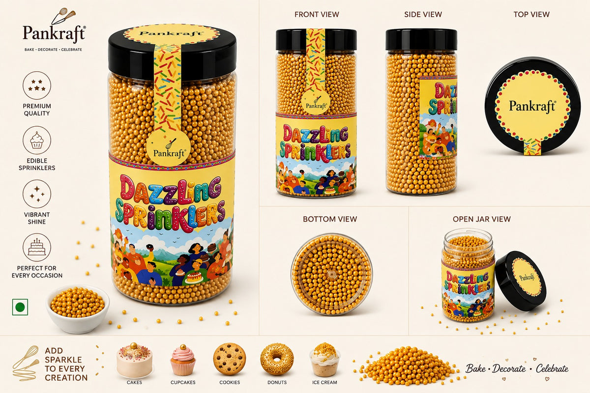 Pankraft Golden Balls  Dazzling Sprinkler 2mm (750gm)
