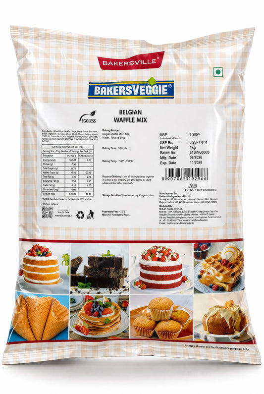 Bakersville Belgian waffle mix 1kg