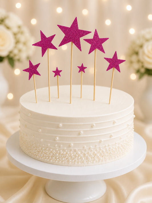 Pink star topper