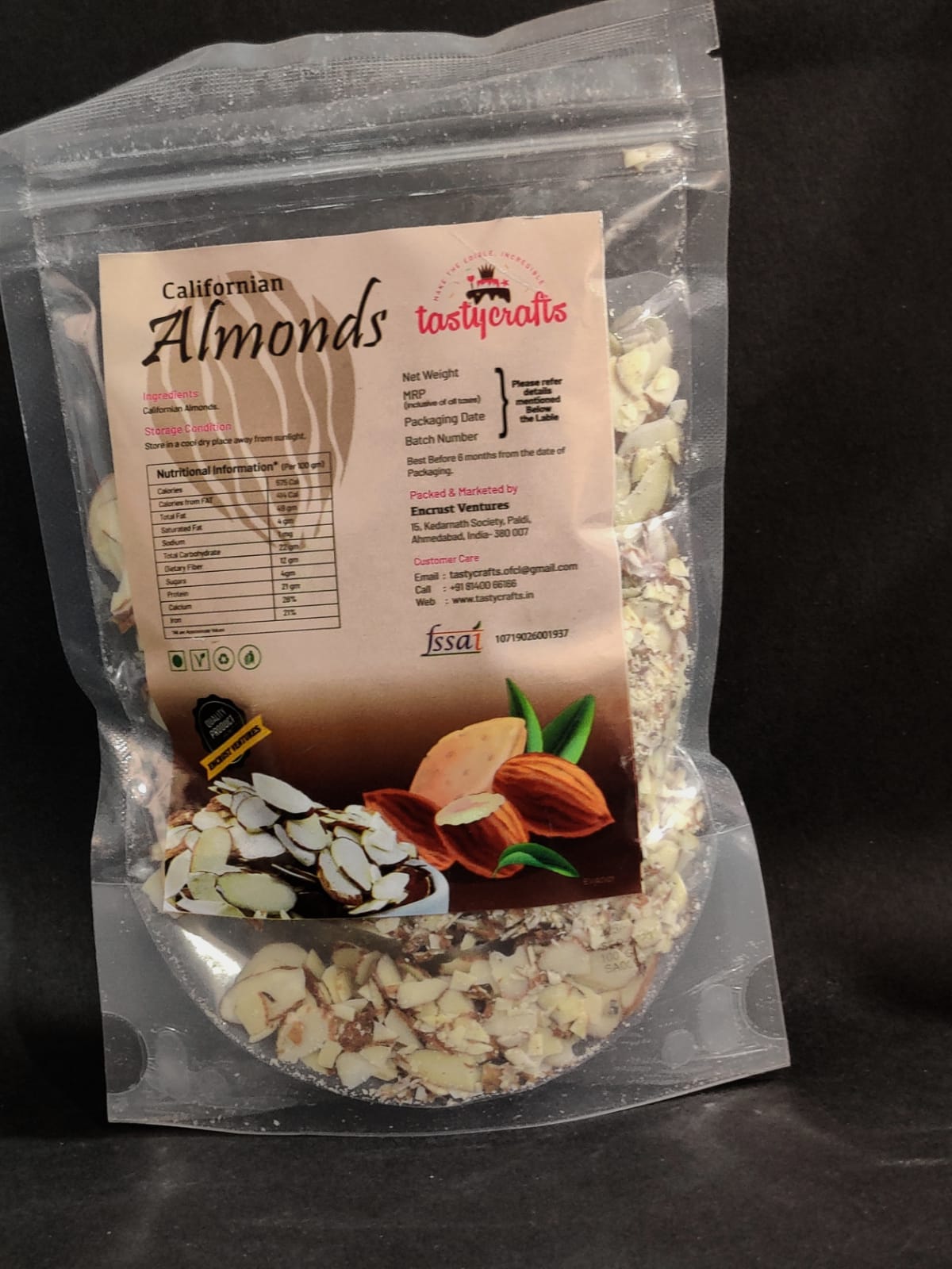 Tastycraft Silvered Almonds 100 gm