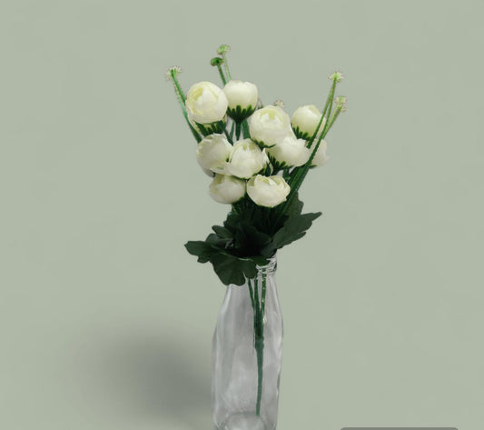 Mini White Peony Flower Bouquet NS4118-I