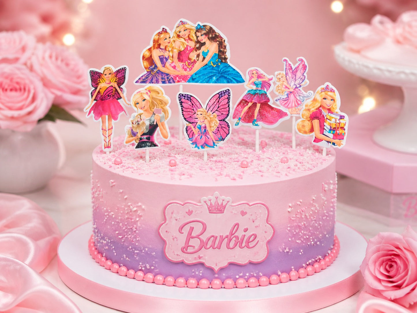 Barbie theme topper
