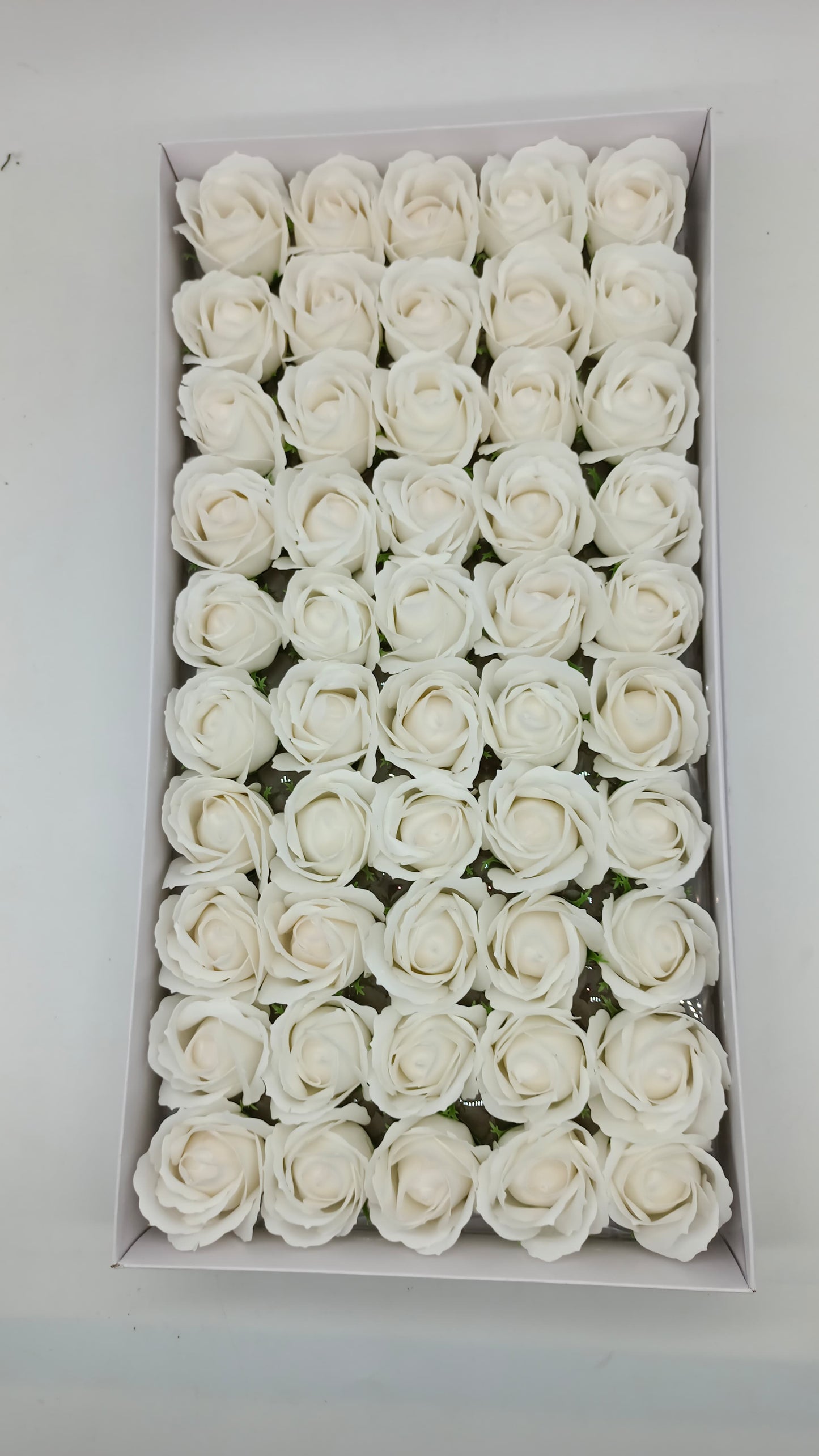 Artificial white Scented Rose Pack of 50