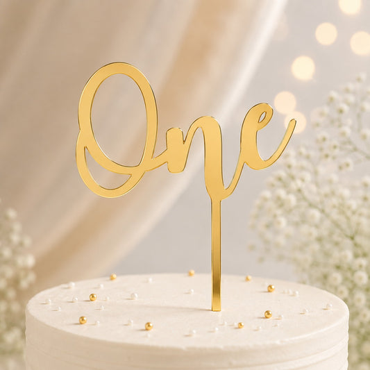 Acrylic 5 inch One No Topper