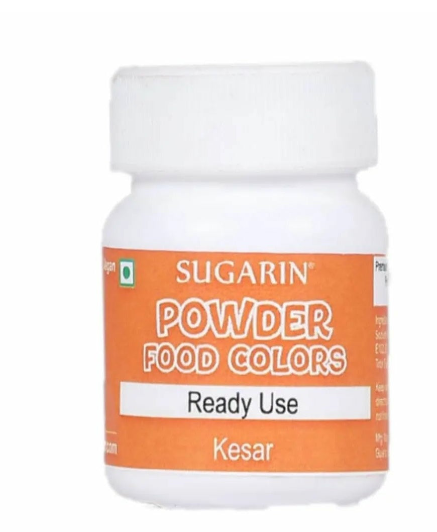 Sugarin Powder Food Color kesar 15 Gram – Bakeworld Retails Pvt Ltd