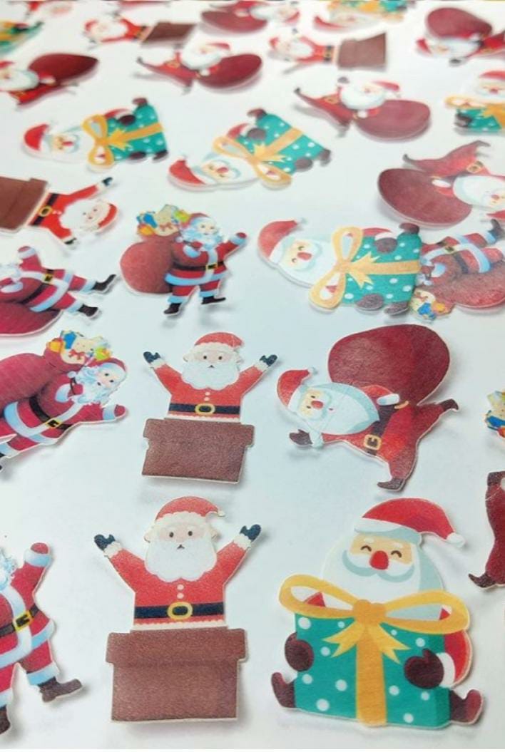 Tastycrafts Christmas Santa Edible Pre-Cut Wafer Paper Pack of 12 pcs