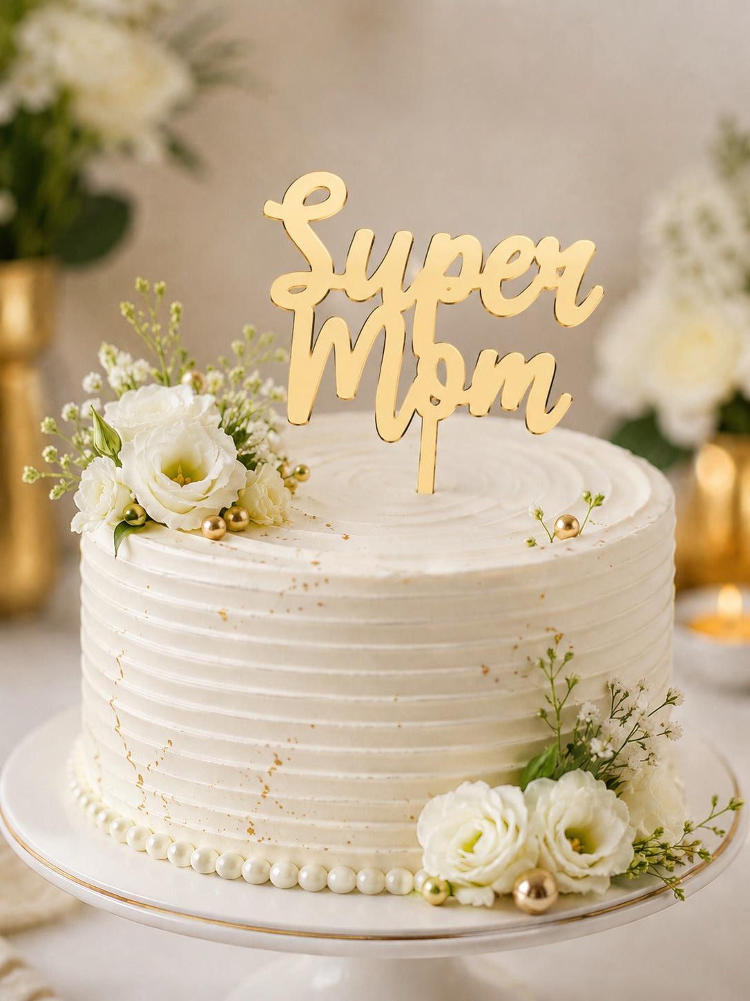 Super Mom 3 Inch Acrylic Topper Pack Of 10