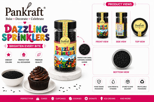 Pankraft Black Vermicelli Dazzling Sprinkler 100gm