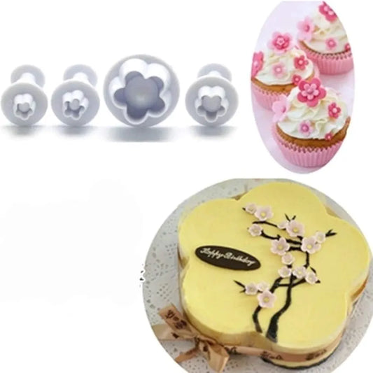 4 pcs Flower Blossom Cutter