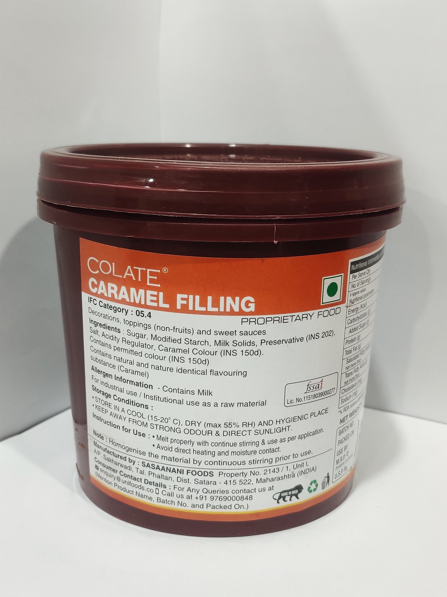 Colate Caramel Filling