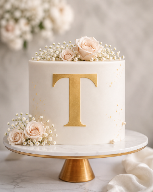 T Alphabet 2 inch Acrylic Topper