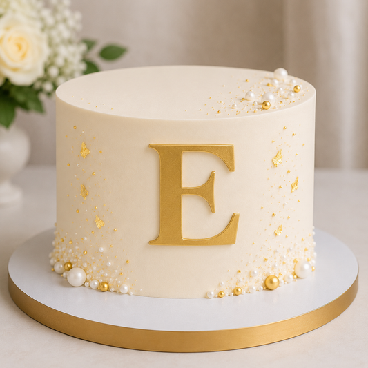 E Alphabet 2 inch Acrylic Topper