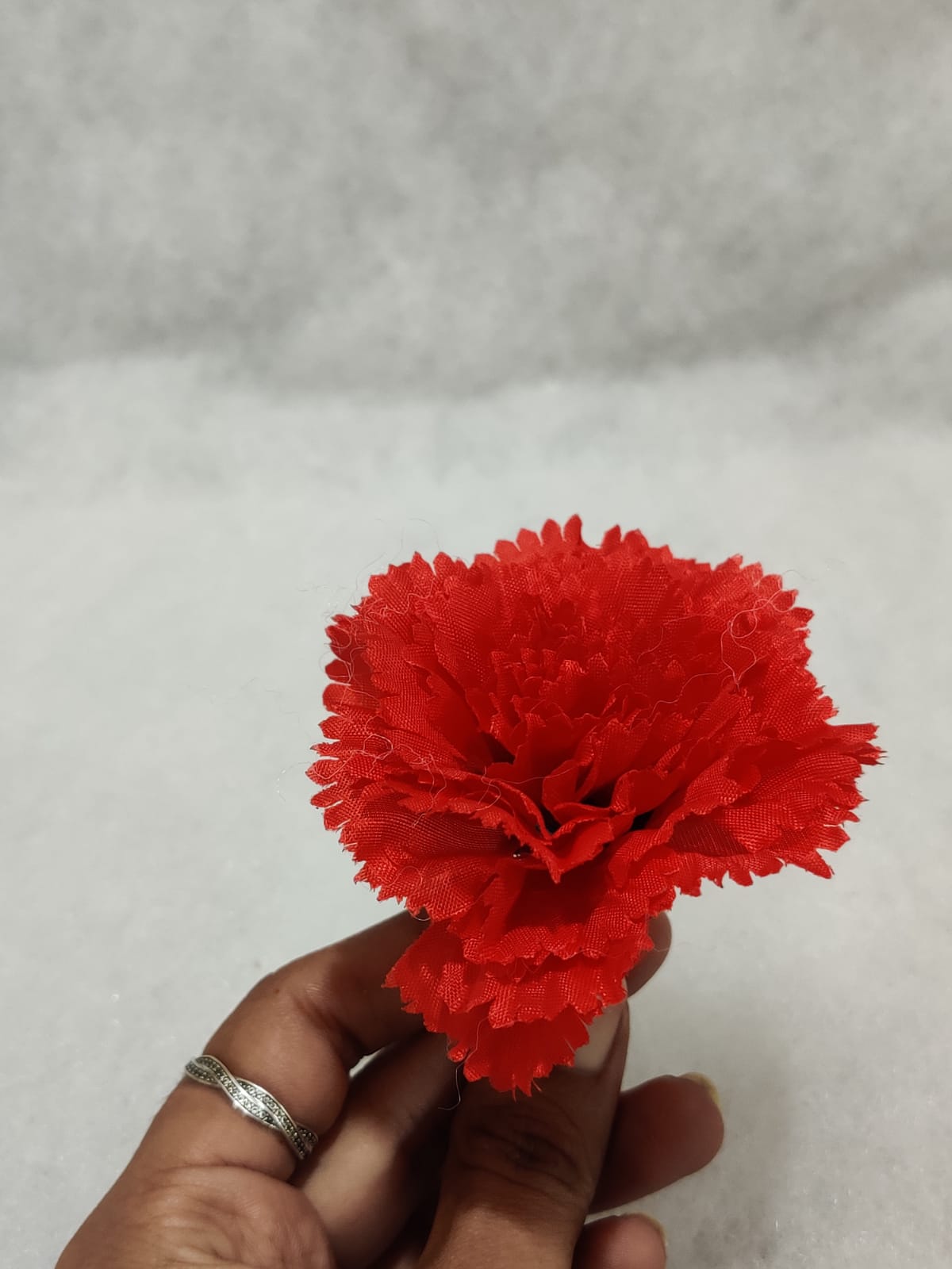 Red Carnation Artificial Flower pack of 3