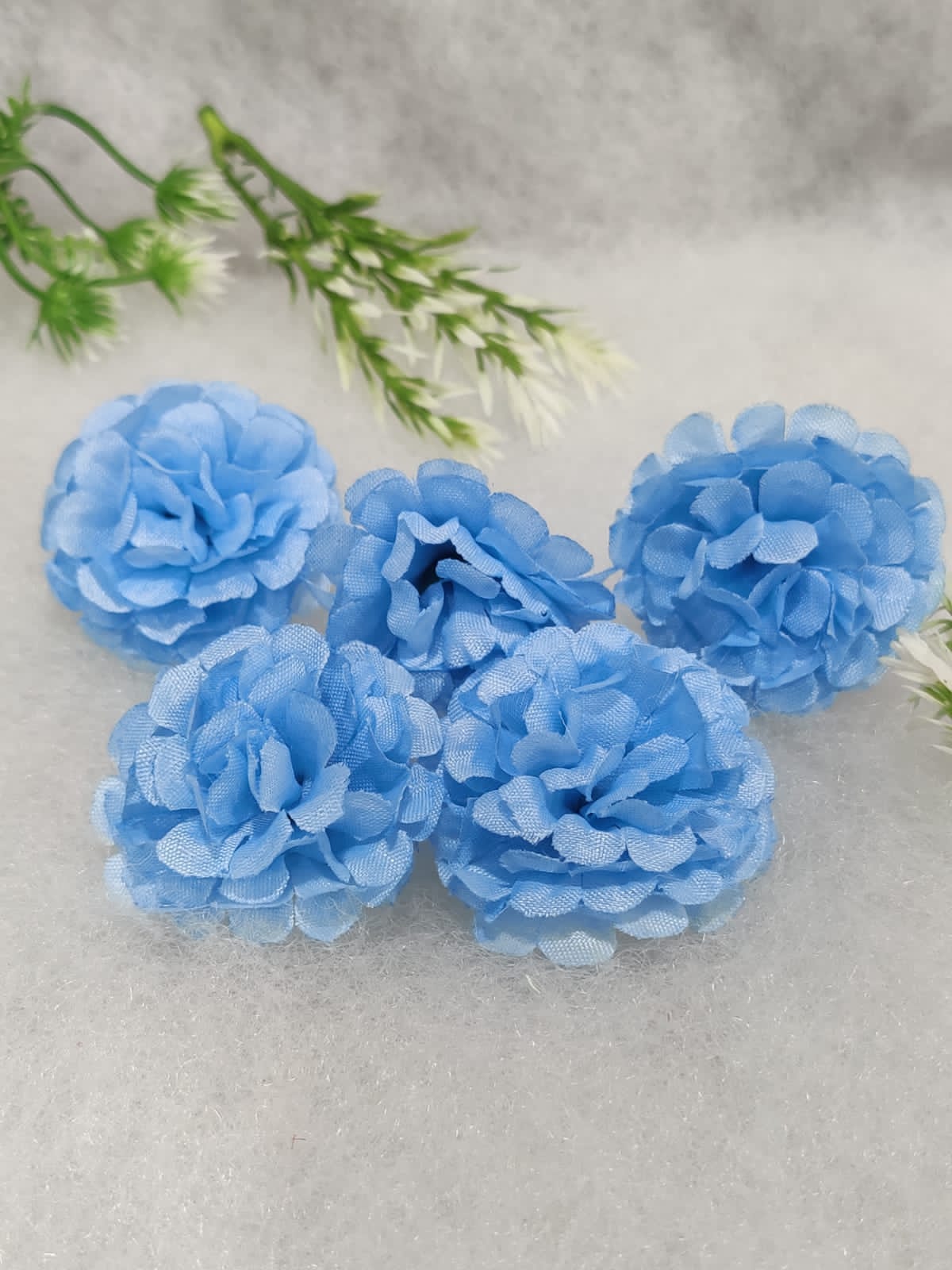 Sky Blue Mini Artificial Flower pack of 3