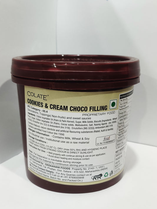 Colate Cookies & Cream Choco Filling