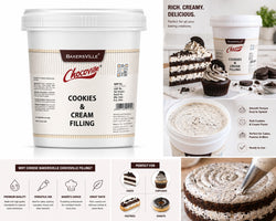 BakersVille Chocoville cookies and cream filling 1kg