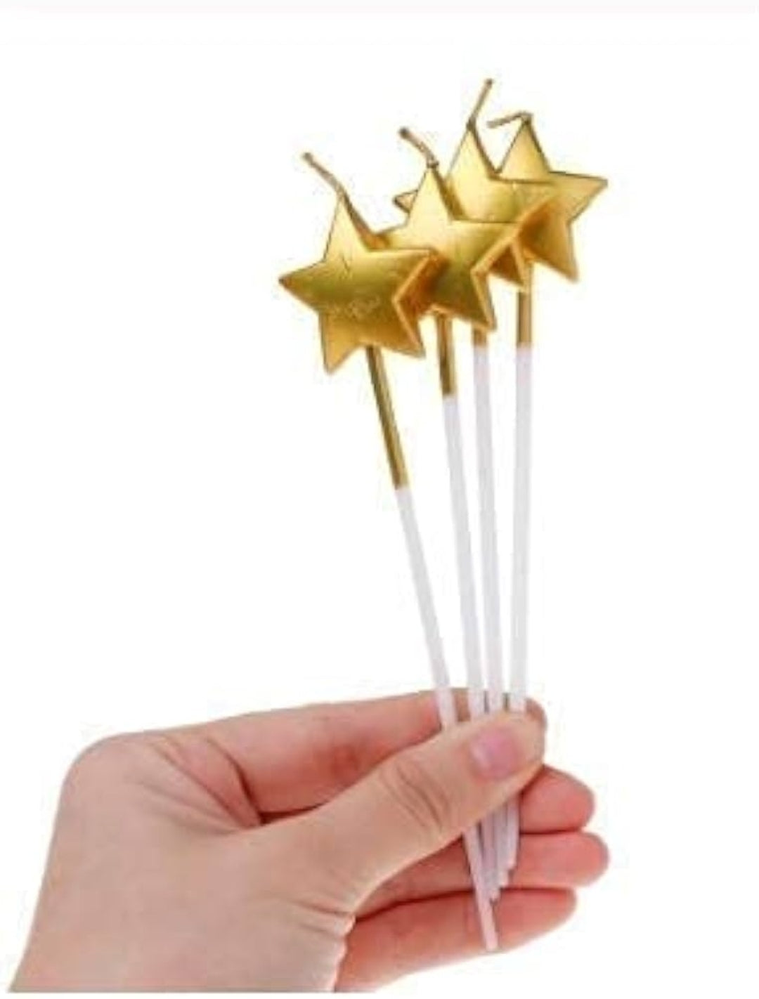 Star shape Golden candle Pack of 4