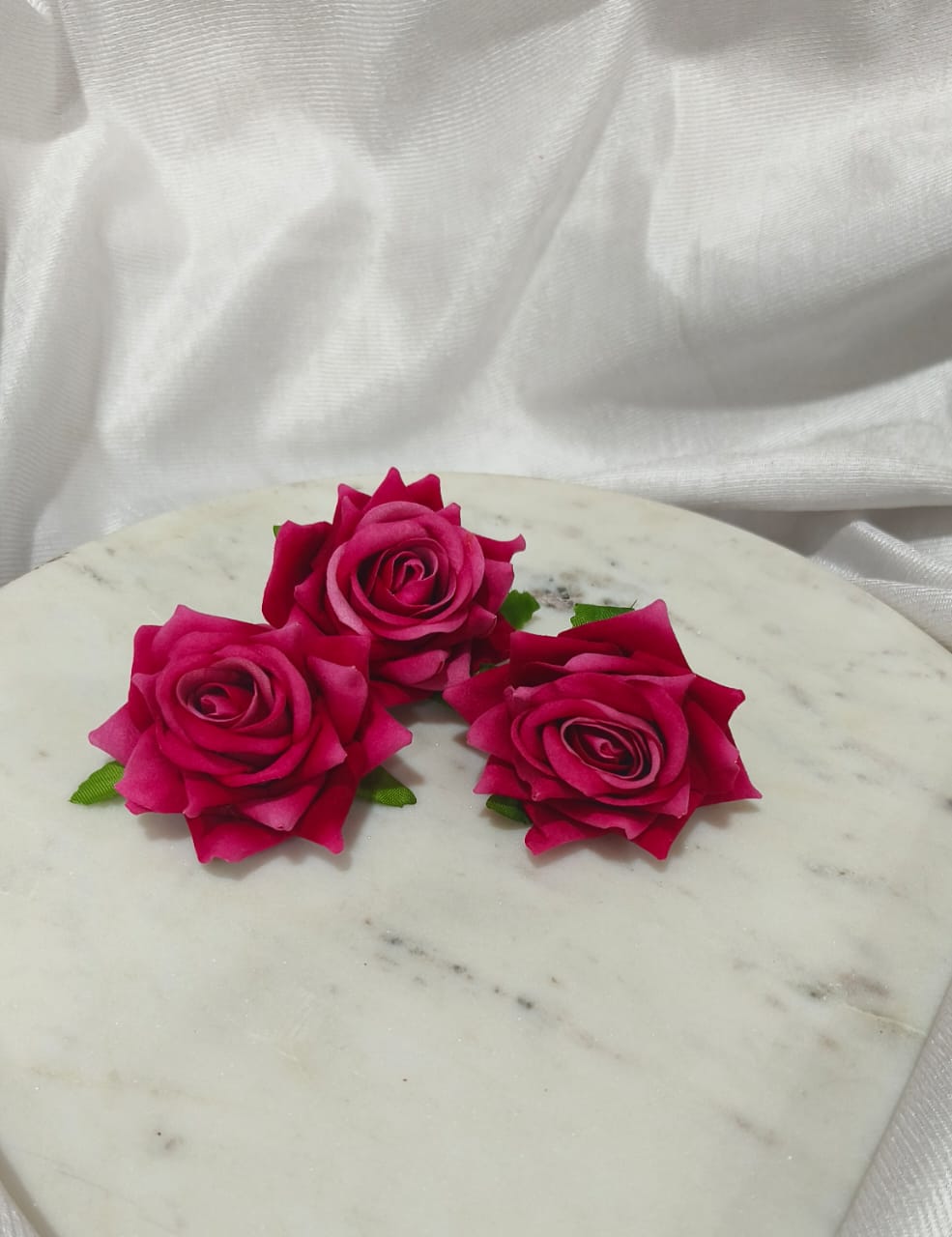 Velvet  Dark Pink Rose pack of 3