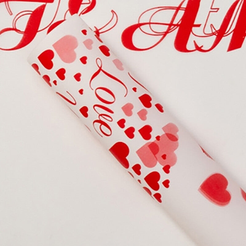 Flower Wrapping Paper Red White Pack Of 5 Size - 22x21.5 inch