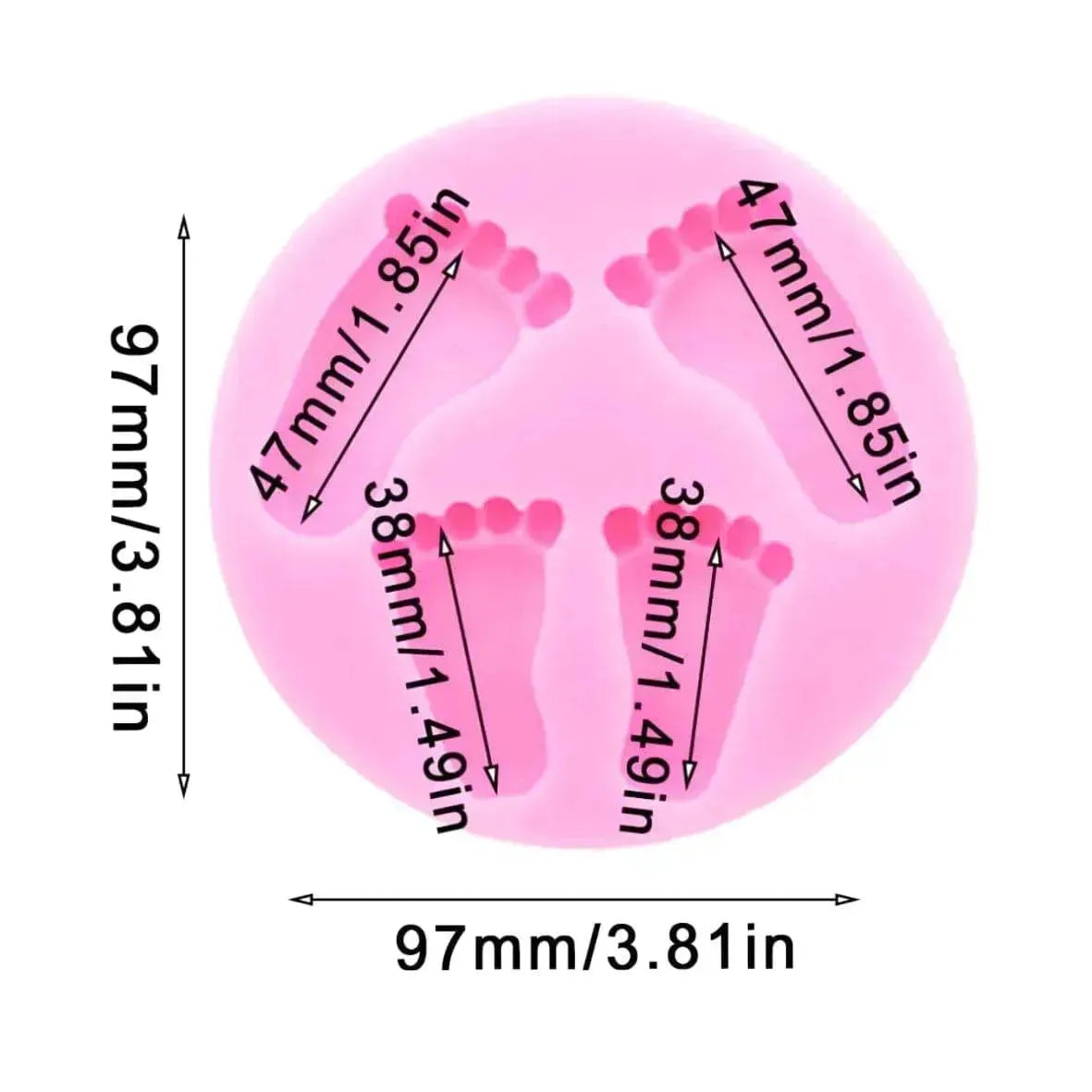Baby Feet Shape Fondant Mould