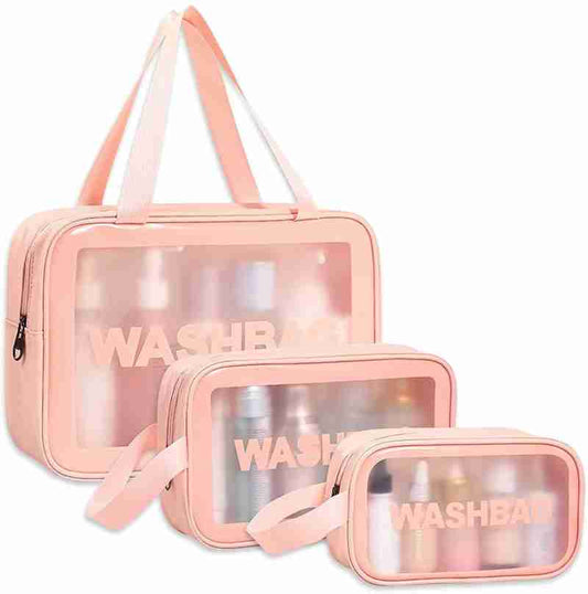 Wash bag set of 3 pouch random colour