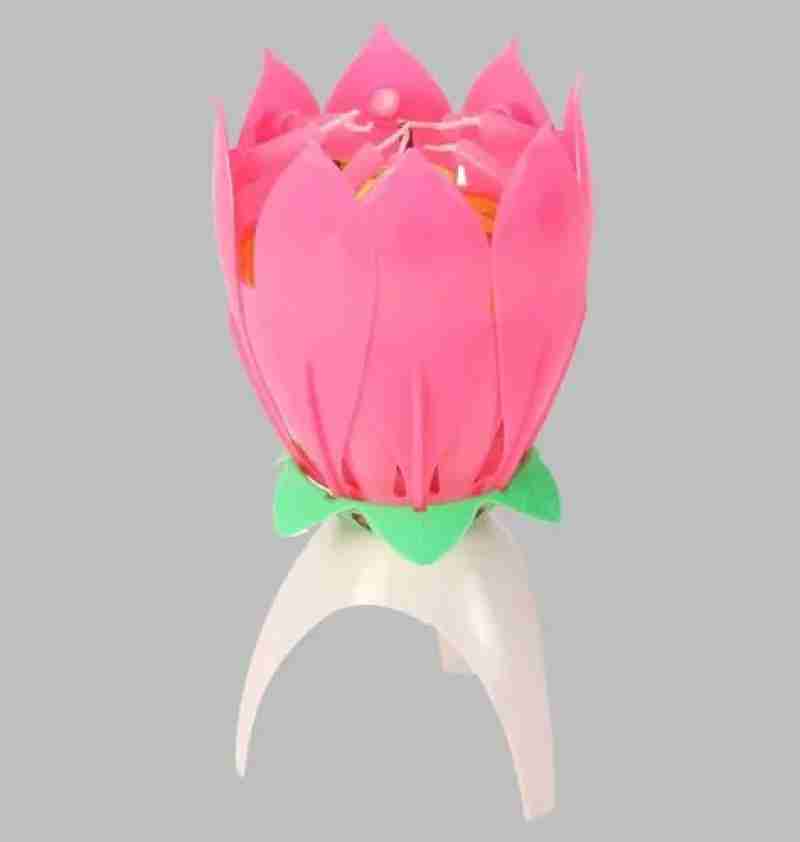 Small Musical Lotus Candle